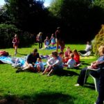 Families at 4 picnic